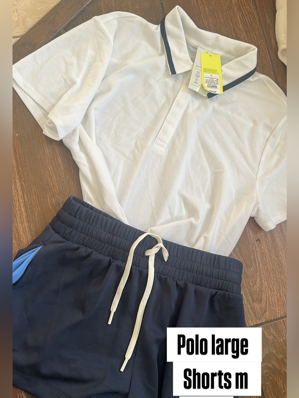 all in motion Navy and White Athletic Drawstring Shorts